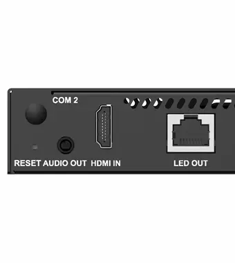 TB20 Plus LED media player, rear connector panel