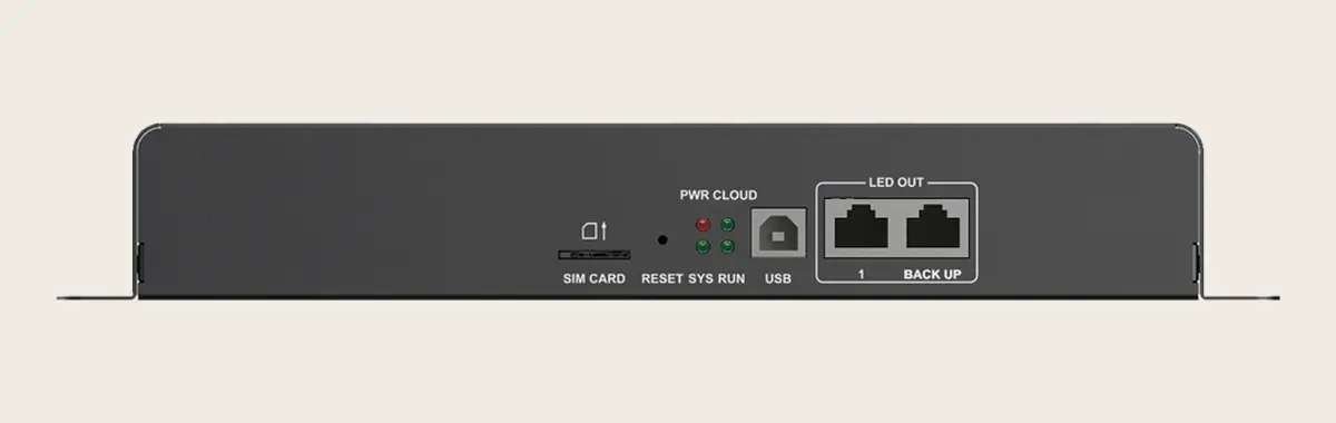 TB30 LED media player, front view