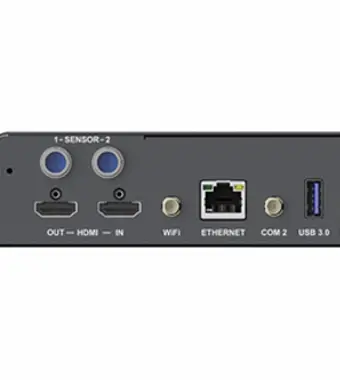 TB60 LED media player, rear connector panel
